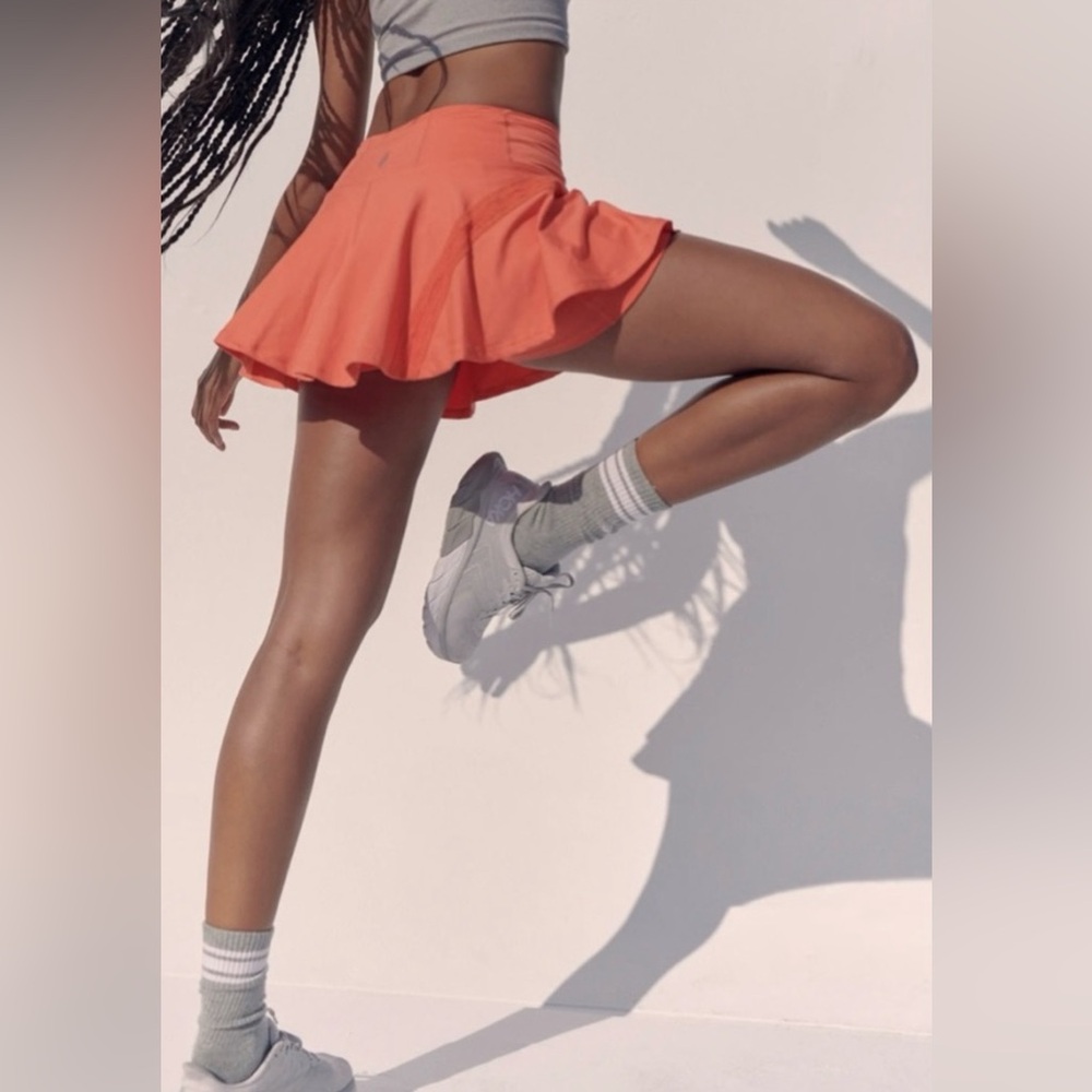 Free People Movement Morning Sun Sport Skort NWT Small Coral Orange  $78 #33